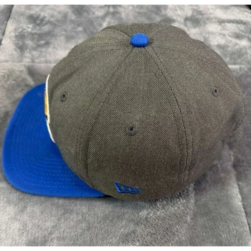 LA Los Angeles Rams New Era 9FIFTY Snapback Hat Blue Gray Vintage Helmet Logo.